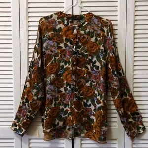 Zara Woman Floral Blouse